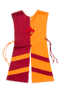 Tunique hraldique fleur-de-lys rouge-orange, taille 1